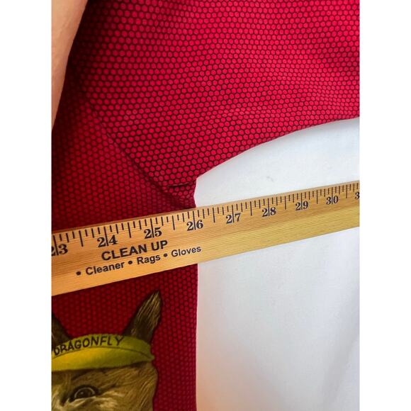 Dragonfly Men’s XXL Red Button Front Shirt Dogs Playing Pool Short Sleeve Casual - Picture 5 of 8